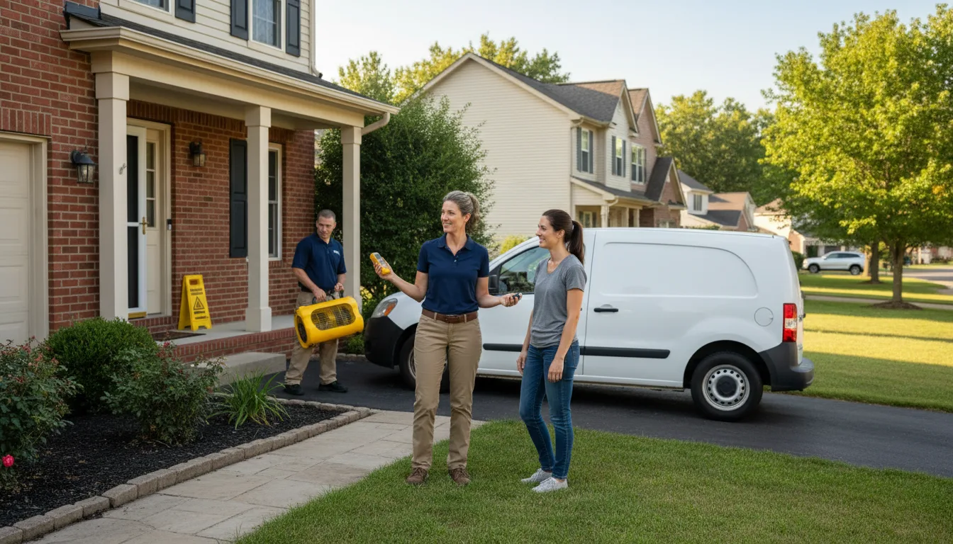 Residential water damage restoration in Topton, NC